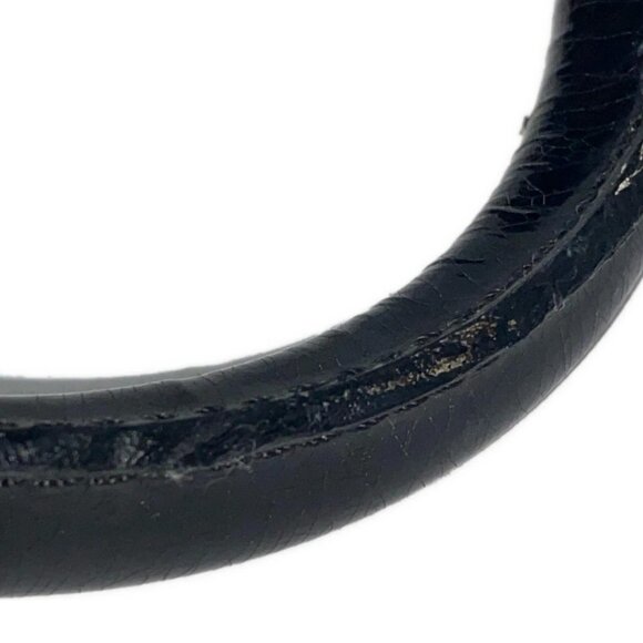 Auth DIOR/ChristianDior Trotteur Black Cream Dark Gray PVC Patent Leather - Picture 14 of 16